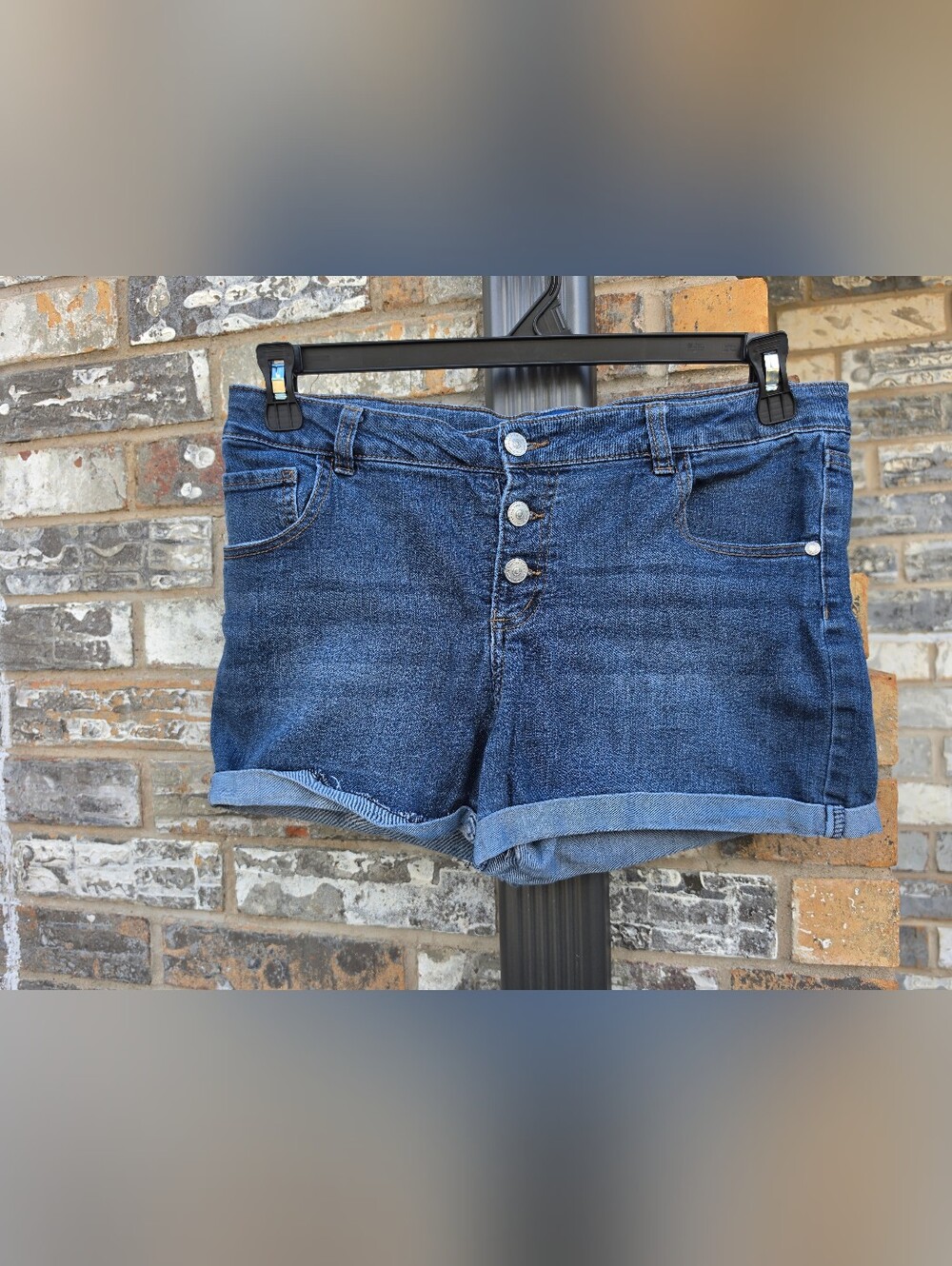 Arizona Jean Co. Shortie Denim Shorts Women's Size 18½ Plus Dark Wash